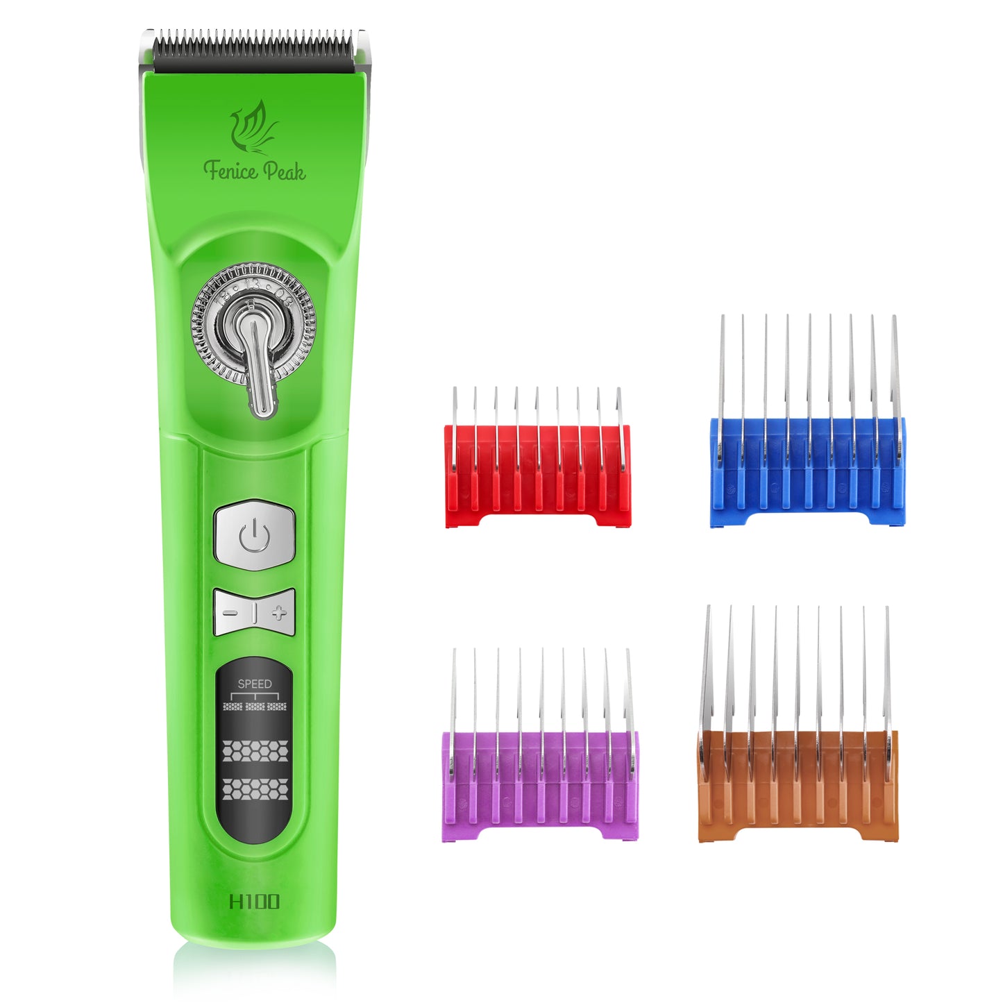 H100 Professional Dog Grooming Clipper & Replacement Blades, 12-Hour Runtime, 3-Speed Cordless Pet Trimmer