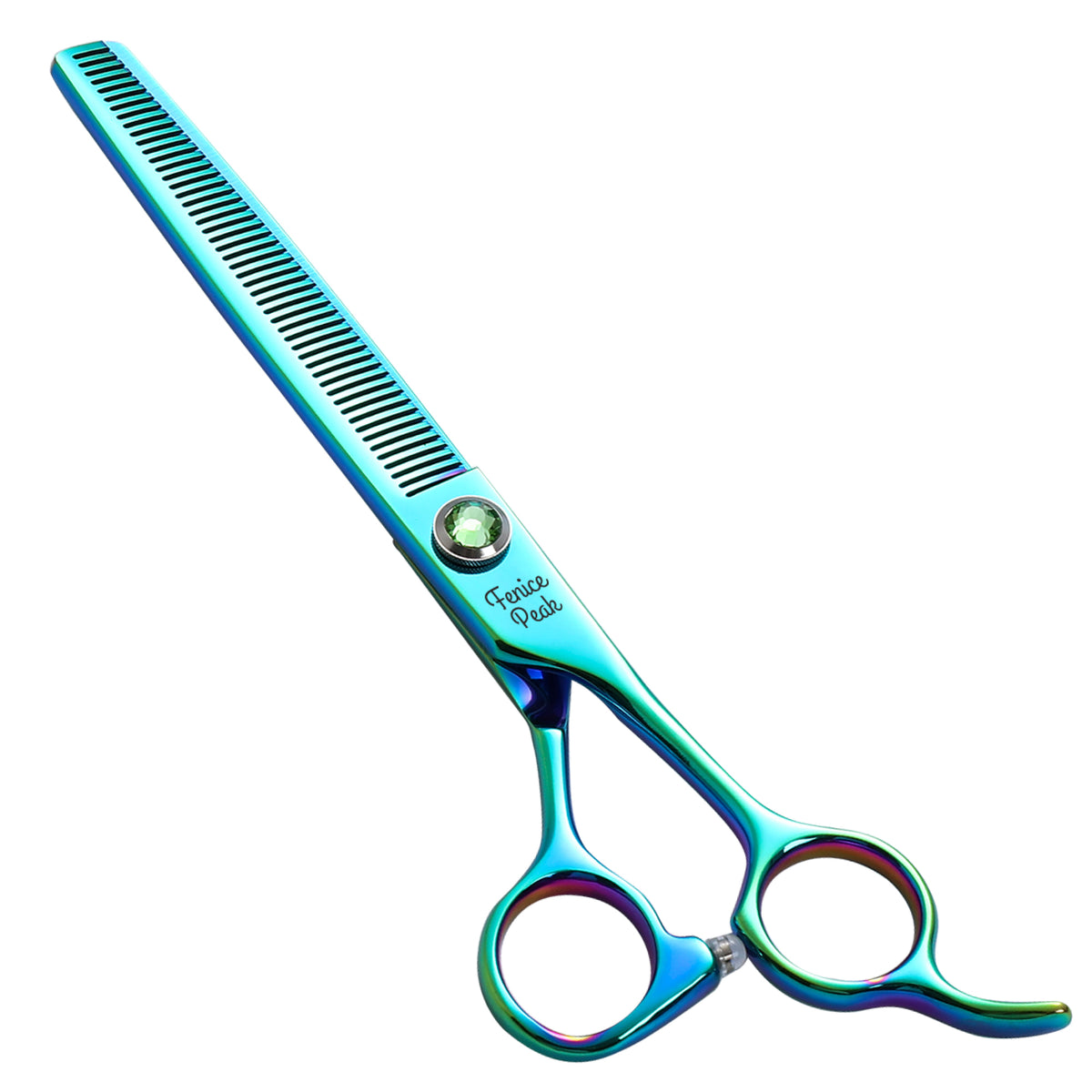 Green Dog Grooming Scissors & Set, Straight, Curved, Thinner & Chunker, 7/7.5 Inch, 440C Steel
