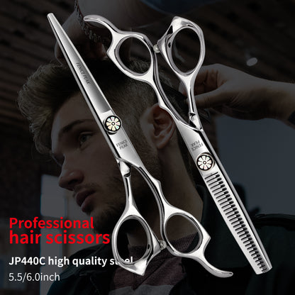 Professional 8-in-1 Hair Cutting & Thinning Scissors Set, 5.5/6 Inch Barber Hairdressing Shears