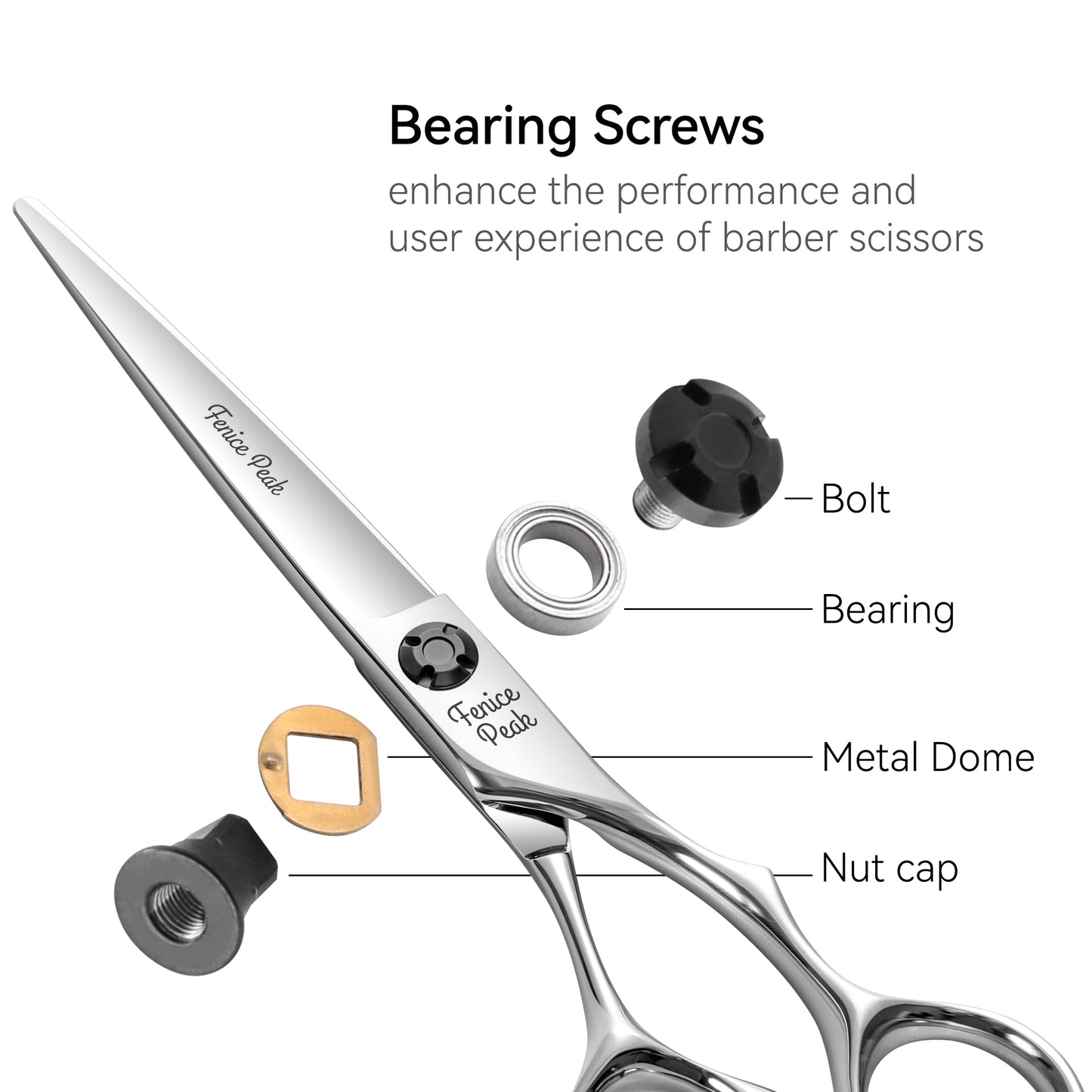 Professional Hair Cutting & Thinning Scissors, 5.5/6/6.5 Inch, VG10 Japanese Steel, CNC Barber Shears
