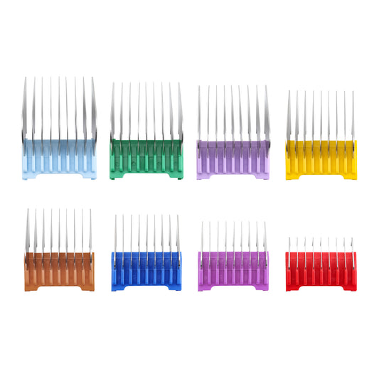 Pro Animal Stainless Steel Attachment Guide Combs Set, Compatible with Bravura/Arco/Chromado/Figura/Motion Clippers, for 5-in-1 & U-Shaped Detachable Blades (Not for A5 Blades)