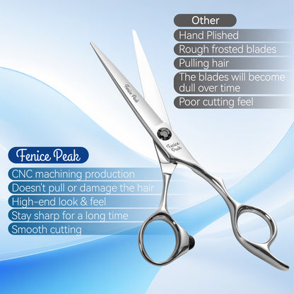 Professional Hair Cutting & Thinning Scissors, 5.5/6/6.5 Inch, VG10 Japanese Steel, CNC Barber Shears