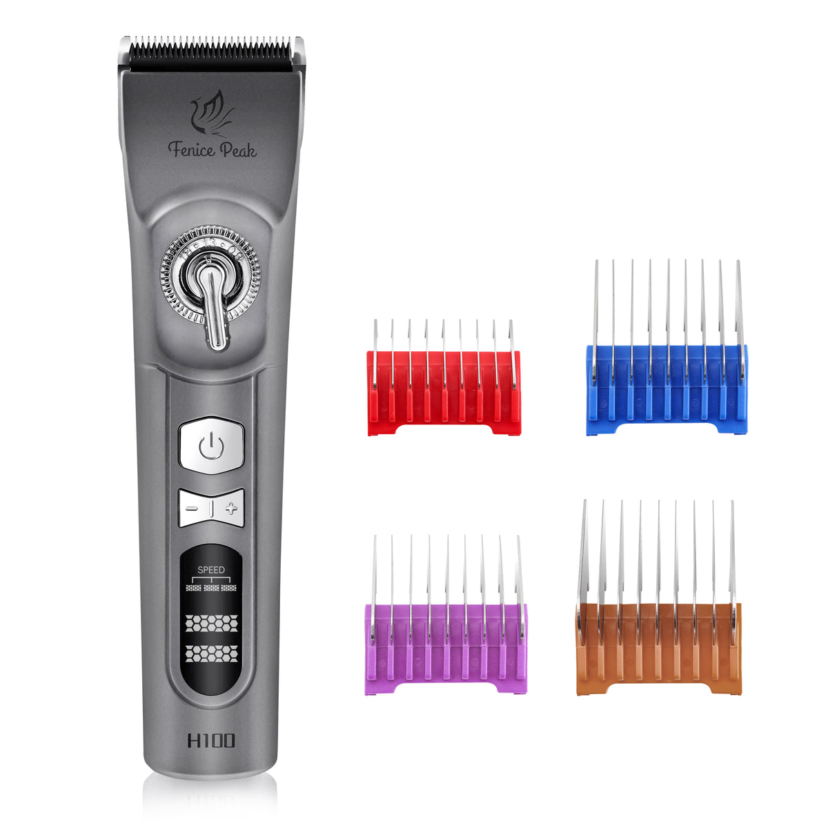 H100 Professional Dog Grooming Clipper & Replacement Blades, 12-Hour Runtime, 3-Speed Cordless Pet Trimmer