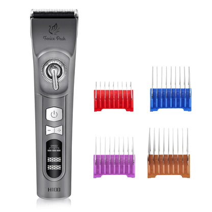 H100 Professional Dog Grooming Clipper & Replacement Blades, 12-Hour Runtime, 3-Speed Cordless Pet Trimmer