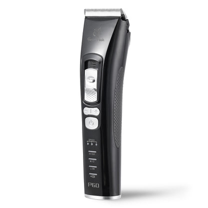 P60 Dog Grooming Clipper, Replacement Blades & Charger, 3-Speed Low Noise Cordless Pet Trimmer