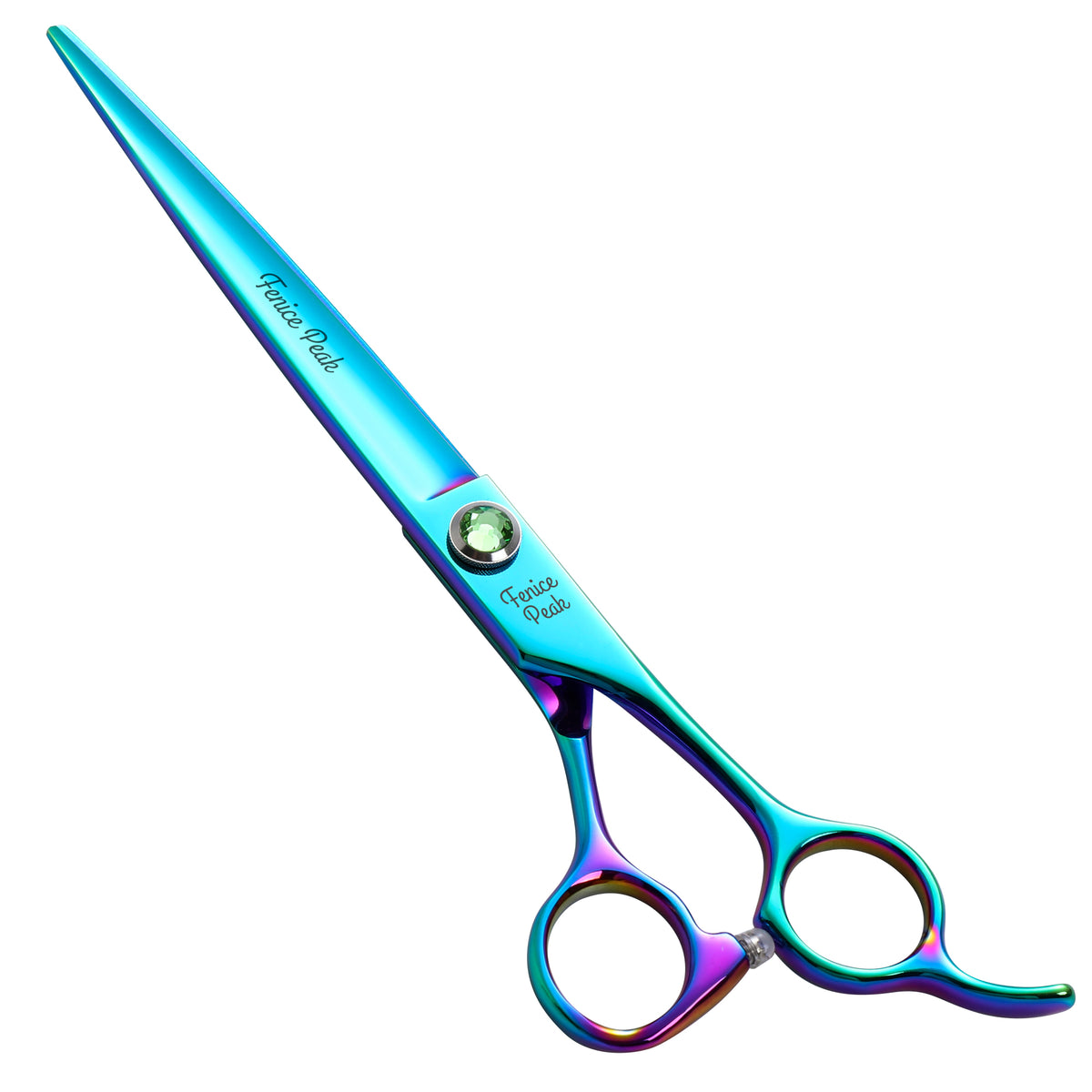 Green Dog Grooming Scissors & Set, Straight, Curved, Thinner & Chunker, 7/7.5 Inch, 440C Steel
