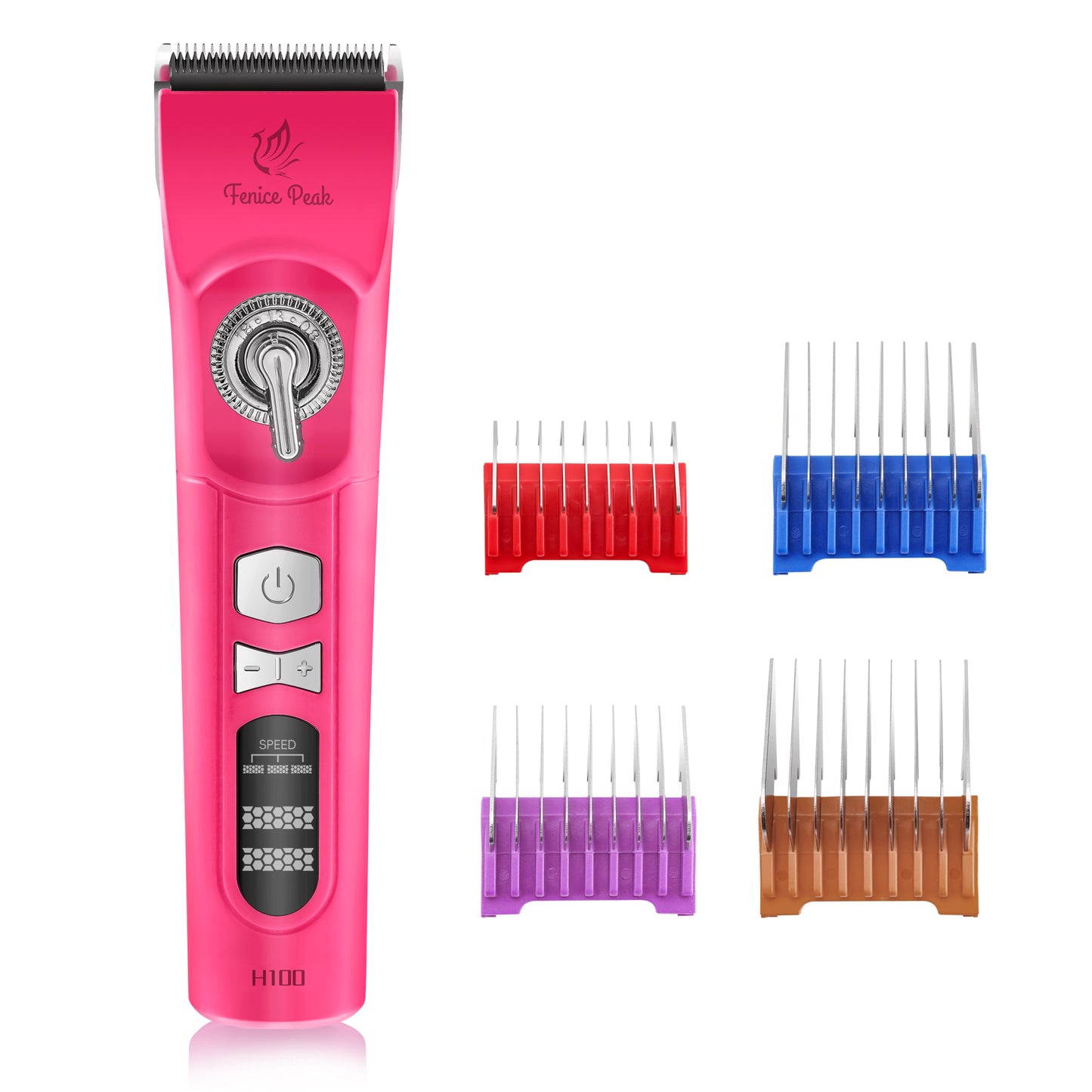 H100 Professional Dog Grooming Clipper & Replacement Blades, 12-Hour Runtime, 3-Speed Cordless Pet Trimmer