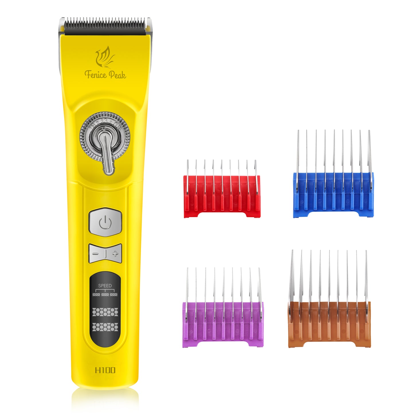 H100 Professional Dog Grooming Clipper & Replacement Blades, 12-Hour Runtime, 3-Speed Cordless Pet Trimmer