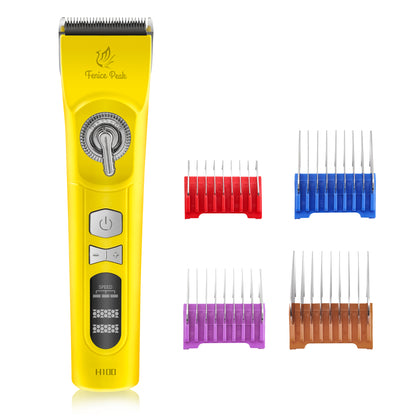 H100 Professional Dog Grooming Clipper & Replacement Blades, 12-Hour Runtime, 3-Speed Cordless Pet Trimmer