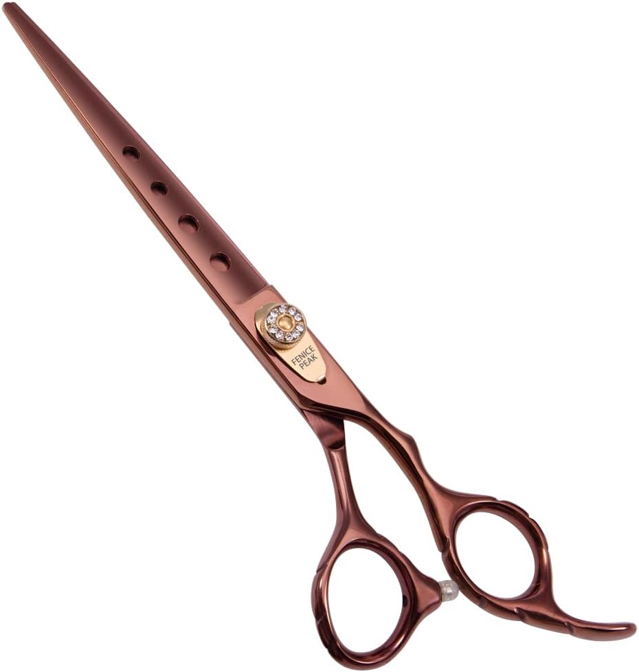 Dog Grooming Straight Scissors, 7/7.5 Inch, Japanese 440C Stainless Steel Pet Cutting Shears