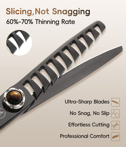 Professional Hair Cutting & Thinning Scissors, 6/6.5 Inch, Japanese 440C High-Cobalt Alloy Steel, Barber Shears
