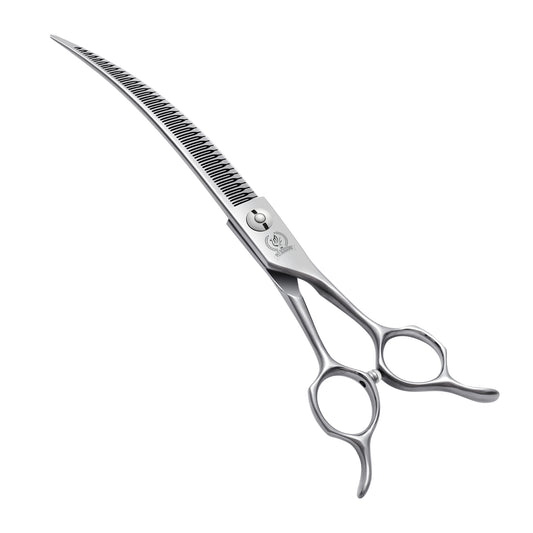 Master Series Curved Dog Grooming Scissors, Thinner, Chunker & Eraser Shears, 7/7.5 Inch, Japanese 440C High-Cobalt Steel
