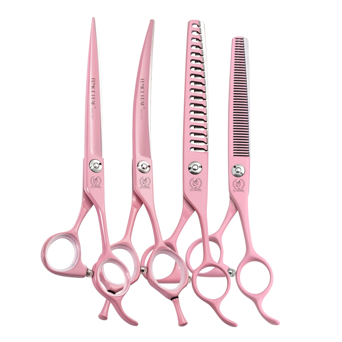 Dog Grooming Scissors & Sets, Straight, Curved, Thinner & Chunker, 6.5-7.25 Inch, Japanese 440C Steel