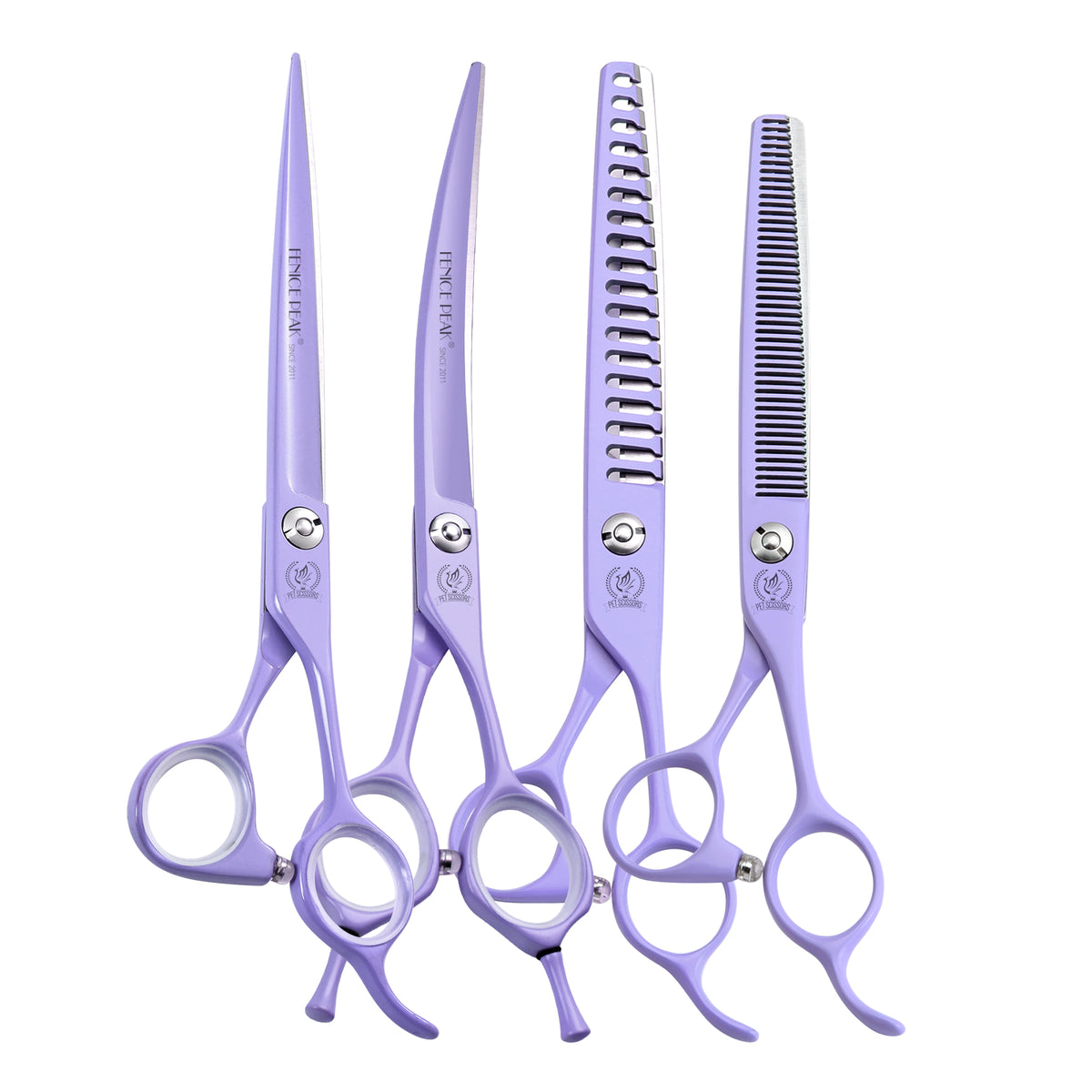 Dog Grooming Scissors & Sets, Straight, Curved, Thinner & Chunker, 6.5-7.25 Inch, Japanese 440C Steel