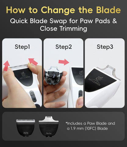 P70 Quiet Dog Grooming Clipper, 2-in-1 Cordless Pet Hair Trimmer, 7-Hour Runtime, 3 Speeds