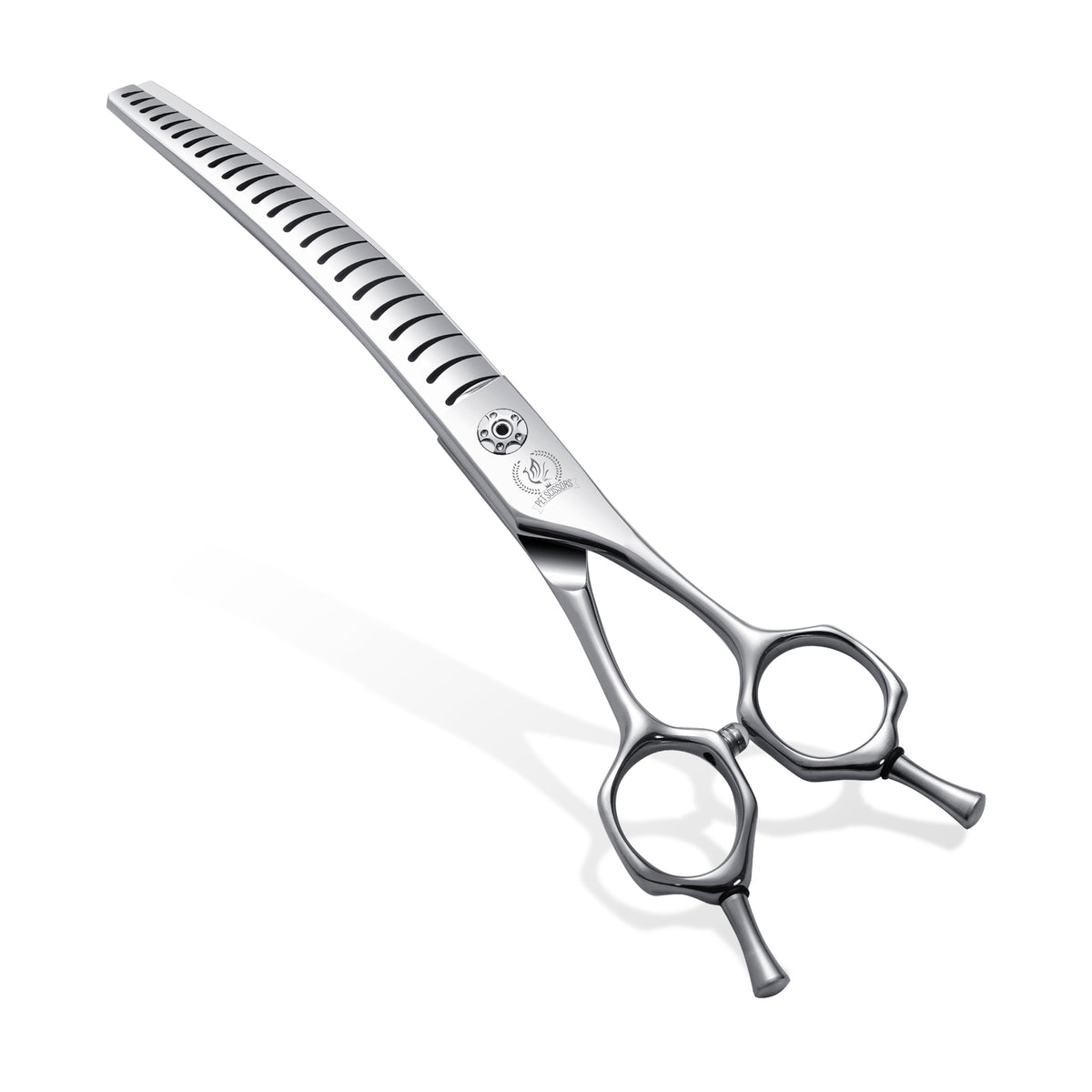 Master Series Curved Dog Grooming Scissors, Thinner, Chunker & Eraser Shears, 7/7.5 Inch, Japanese 440C High-Cobalt Steel