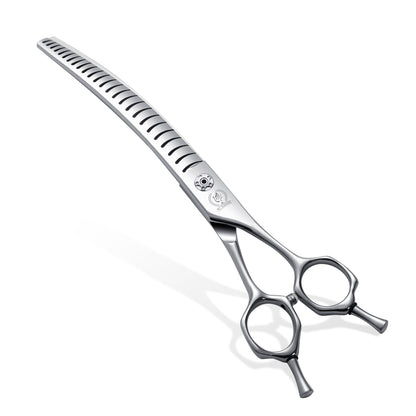 Master Series Curved Dog Grooming Scissors, Thinner, Chunker & Eraser Shears, 7/7.5 Inch, Japanese 440C High-Cobalt Steel
