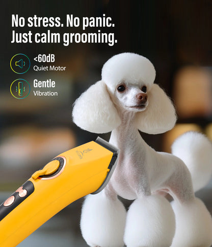 F200 Professional Dog Grooming Clipper & Replacement Blade, 12-Hour Runtime, 3-Speed Cordless Pet Trimmer