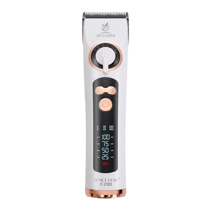 F200 Professional Dog Grooming Clipper & Replacement Blade, 12-Hour Runtime, 3-Speed Cordless Pet Trimmer