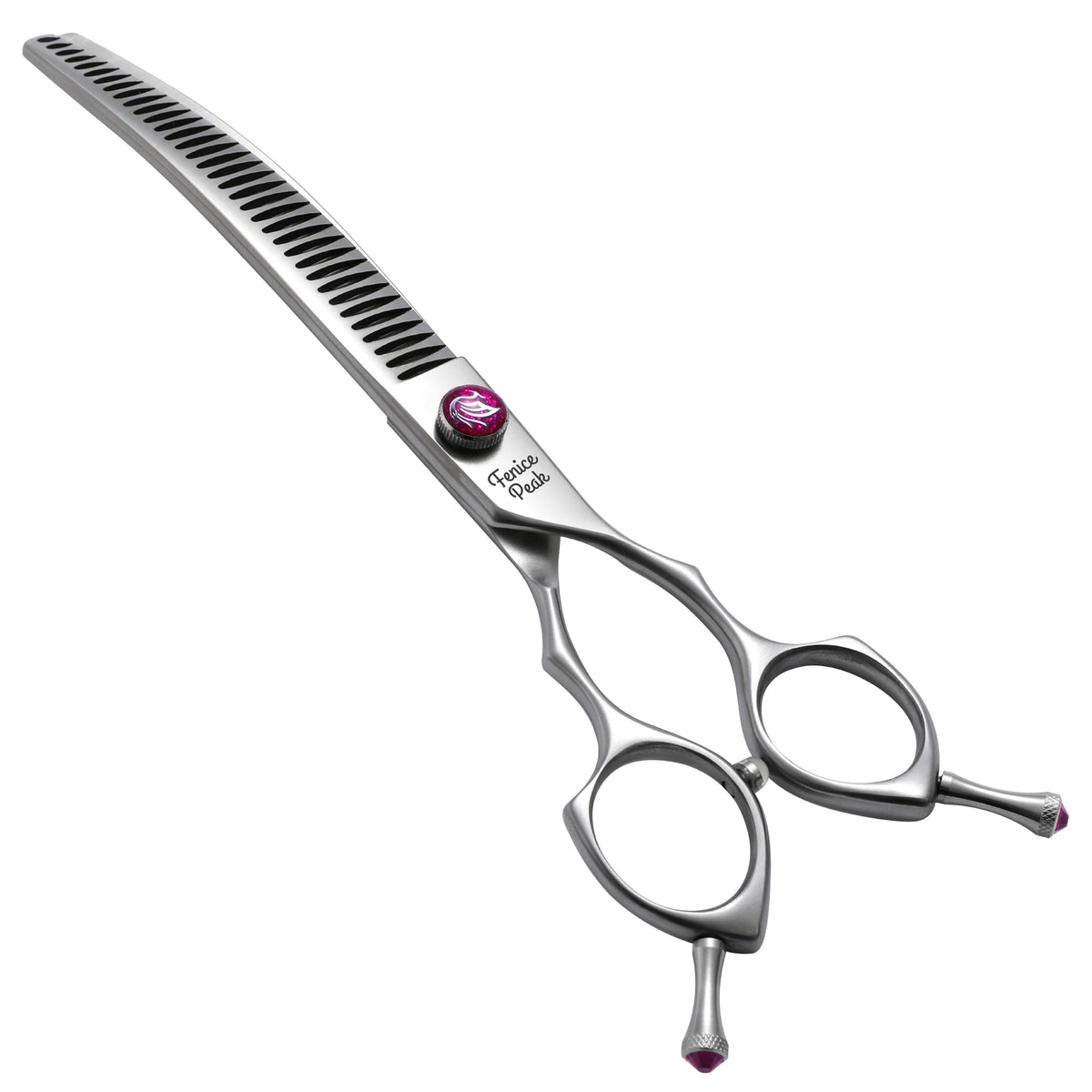 Violet & Silver Dog Grooming Scissors & Sets, Straight, Curved, Thinner & Chunker, 7/7.5/8 Inch, 440C Steel