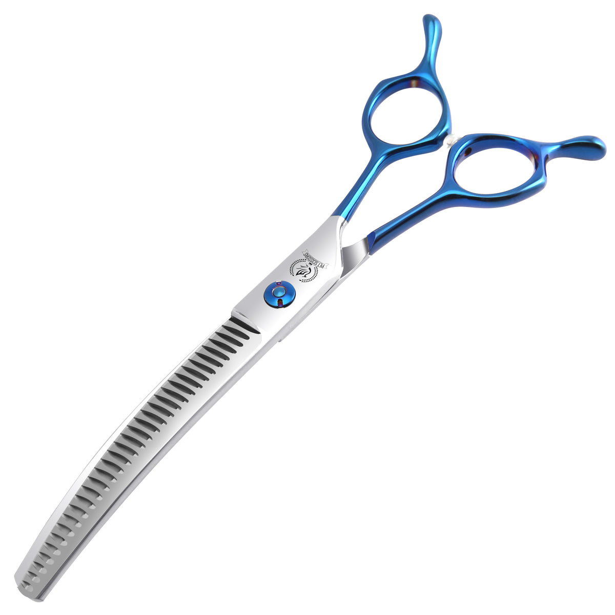 Blue Dog Grooming Scissors & Set, Straight, Curved, Thinner & Chunker, 6.5/7 Inch, 440C Steel