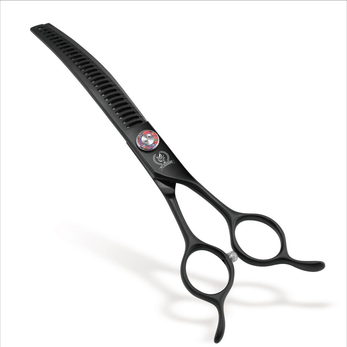 Master Series Curved Dog Grooming Scissors, Thinner, Chunker & Eraser Shears, 7/7.5 Inch, Japanese 440C High-Cobalt Steel