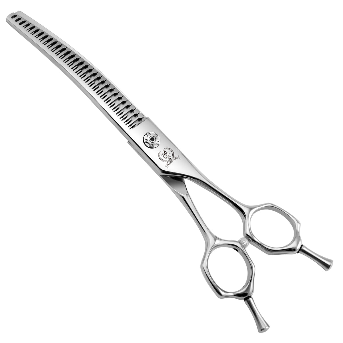 Master Series Curved Dog Grooming Scissors, Thinner, Chunker & Eraser Shears, 7/7.5 Inch, Japanese 440C High-Cobalt Steel