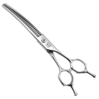 Master Series Curved Dog Grooming Scissors, Thinner, Chunker & Eraser Shears, 7/7.5 Inch, Japanese 440C High-Cobalt Steel