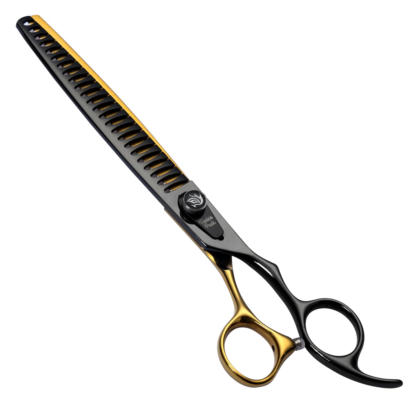 Black & Gold Dog Grooming Scissors & Sets, Straight, Curved, Thinner & Chunker, 7/8 Inch, 440C Steel