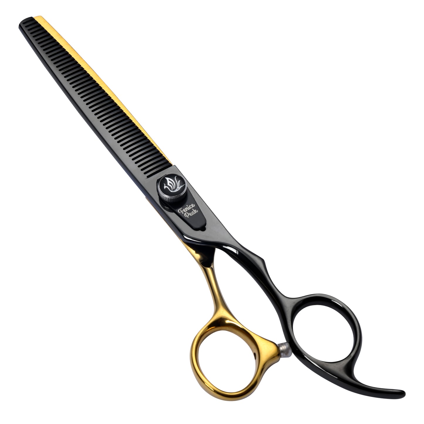 Black & Gold Dog Grooming Scissors & Sets, Straight, Curved, Thinner & Chunker, 7/8 Inch, 440C Steel