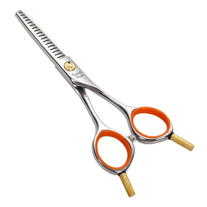 Small Dog & Cat Grooming Scissors & Set, Straight, Curved, Thinner & Chunker, 5/6 Inch, JP440C Round Tip Shears