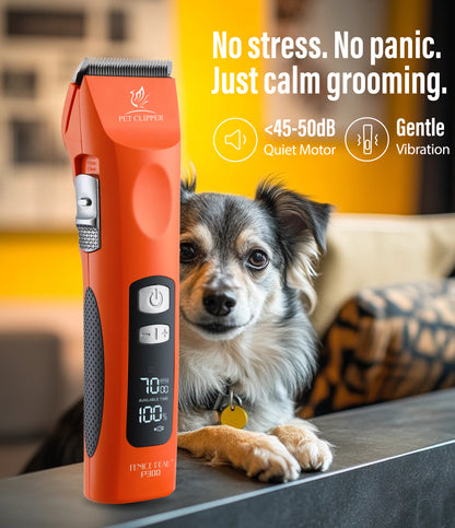 P300 Professional Dog Grooming Clipper & Replacement Blades, 17-Hour Runtime, 5-Speed Cordless Pet Trimmer