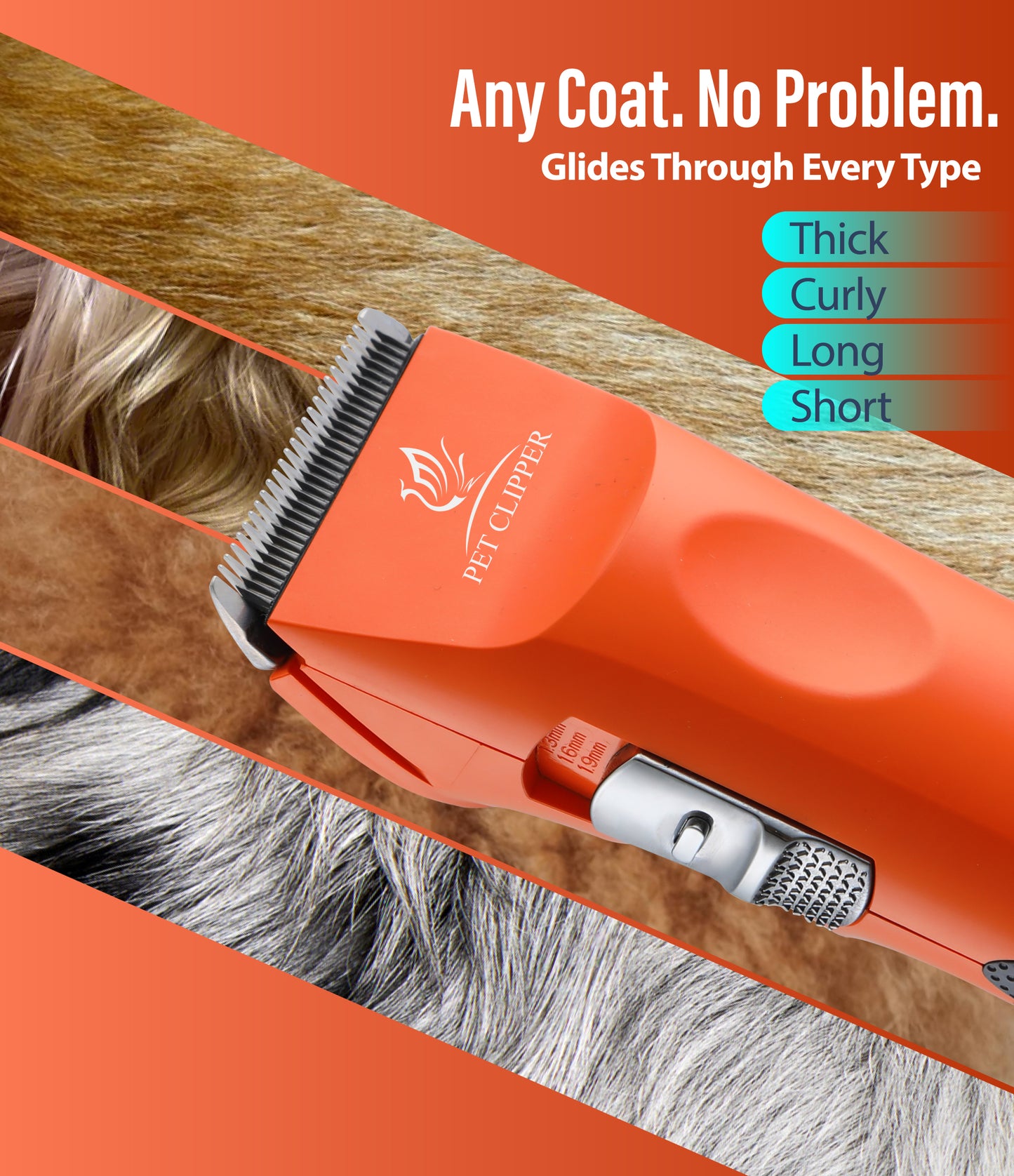 P300 Professional Dog Grooming Clipper & Replacement Blades, 17-Hour Runtime, 5-Speed Cordless Pet Trimmer