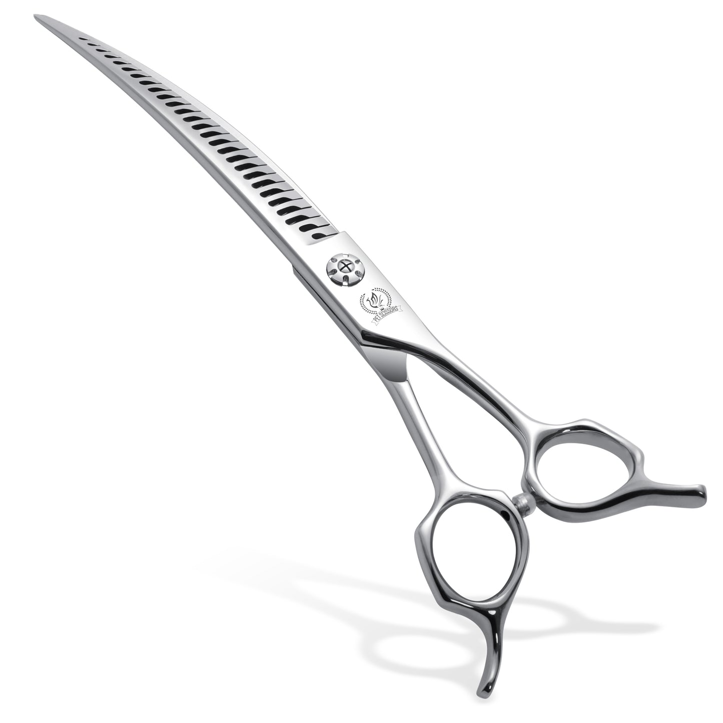 Master Series Curved Dog Grooming Scissors, Thinner, Chunker & Eraser Shears, 7/7.5 Inch, Japanese 440C High-Cobalt Steel